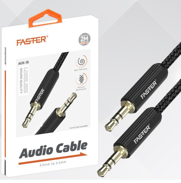 Faster Aux-15 Audio Cable For 3.5Mm To 3.5Mm Port