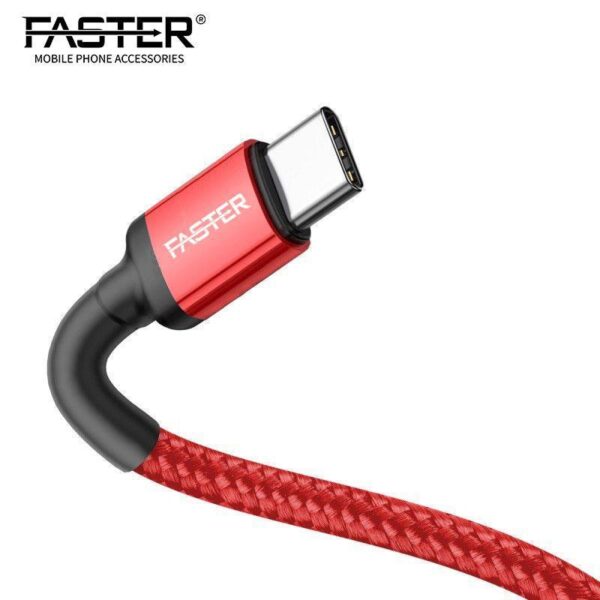 Faster Nylon Braided 60W Type-C To Type-C Cable