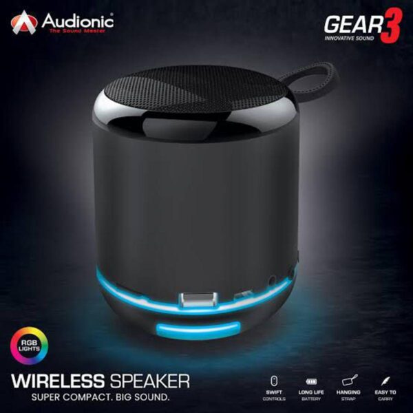 Audionic Gear 3 Bluetooth Speaker System With Tws And Rgb Lights
