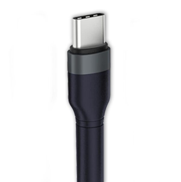Quick Charge Denim Braided 3-In-1 Data Cable For Iphone - Android - Type-C