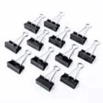 Deli Black Binder Clips - 12Pcs - Image 7