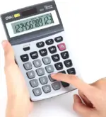 Deli Smart Desktop Calculator 1222 – Metal Body, Dual Power, 12-Digit Display - Image 11