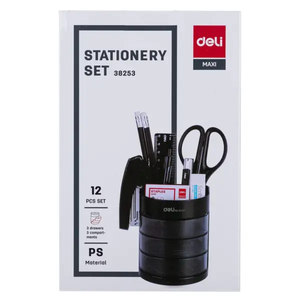 Deli 12Pcs Maxi Stationery Set 38253
