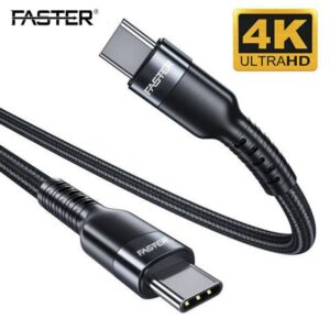 Faster Nylon Braided Type-c To Type-c Pd Cable 100w
