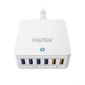 Faster Family Charger Quick Charge 3.0 With 6-ports Usb- Fc-55