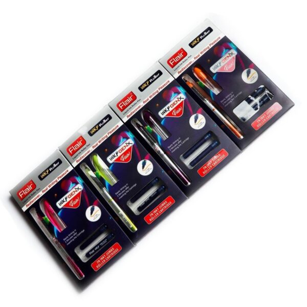 Flair Inky Roller Fountain Pen - 0.7Mm With 2 Free Jumbo Ink Cartridges