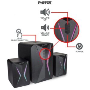 Rgb Lighting Mini Gaming Speaker With Subwoofer