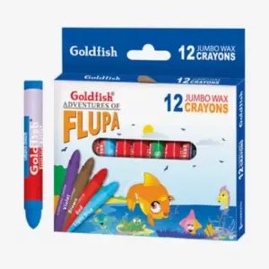 Goldfish Flupa Jumbo Wax Crayons - 12 Colors