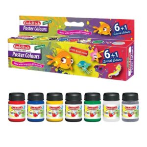 Pack Of 6 Poster Colors With Brush Free