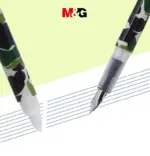 Camouflage Cartridge Fountain Pen With Ink Remover And 6 Blue Refills