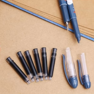 M&g Teddy Bear & Smart Squirrel Cartridge Fountain Pen Set With 6 Blue Refills