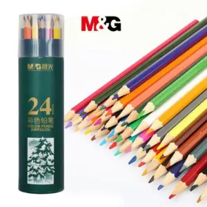 M&g High-quality Wooden Color Pencils - Hexagonal - Pre-sharpened - Pack Of 24