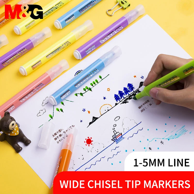 M&Amp;G Neon Color Star Highlighter - 5Mm