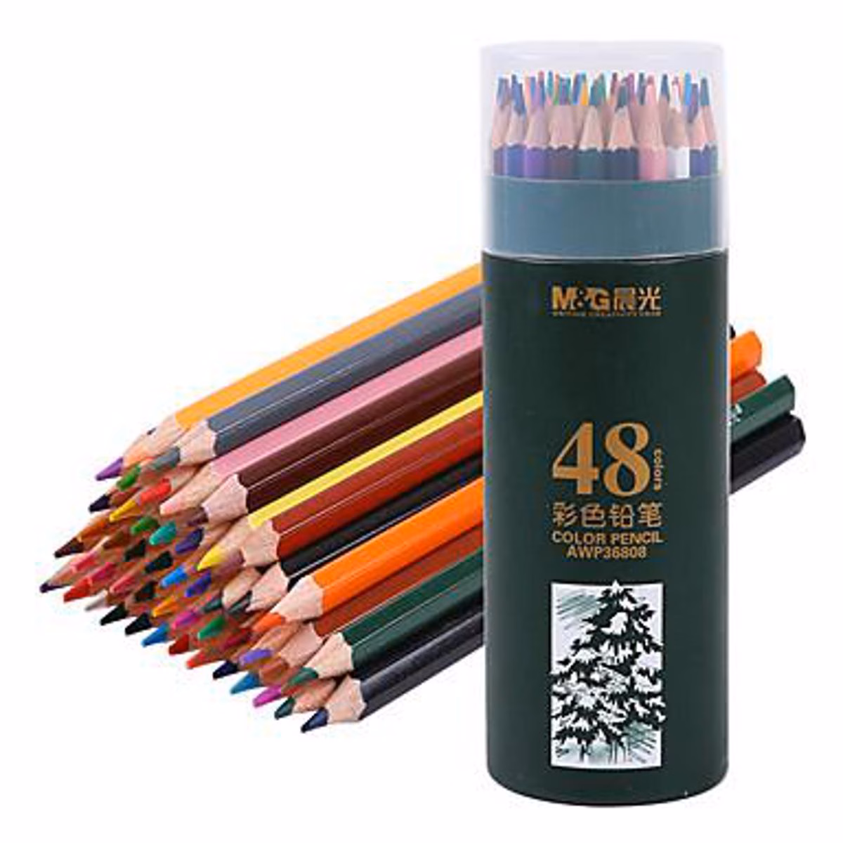 M&Amp;Amp;G Wooden Pencil Colors Awp36828 (2) M&Amp;Amp;G High-Quality Wooden Color Pencils - Hexagonal - Pre-Sharpened - Pack Of 48