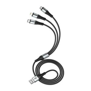 Quick Charge 3in1 Durable Braided Cable For Iphone - Android - Type-c