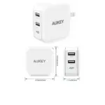 Aukey Dual Port Usb Wall Charger Pa-u38 - White/black