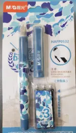 Camouflage Cartridge Fountain Pen with 3 Refills