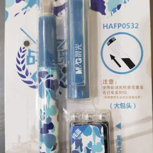 Camouflage Cartridge Fountain Pen with 3 Refills