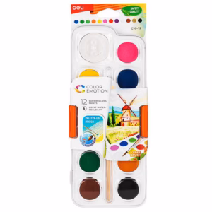 Deli 12 Watercolor Paints C15-12