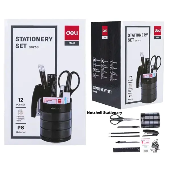 Deli 12Pcs Maxi Stationery Set 38253