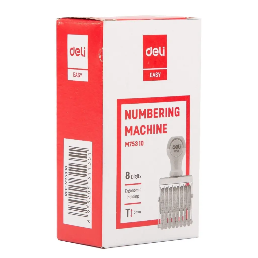 Deli Easy Numbering Machine - 8 Digits - Em75310