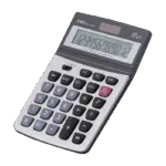 Deli Smart Desktop Calculator 1222 – Metal Body, Dual Power, 12-Digit Display
