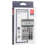 Deli Smart Desktop Calculator 1222 – Metal Body, Dual Power, 12-Digit Display