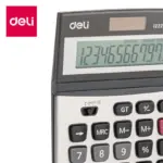 Deli Smart Desktop Calculator 1222 – Metal Body, Dual Power, 12-Digit Display