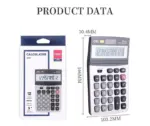 Deli Smart Desktop Calculator 1222 – Metal Body, Dual Power, 12-Digit Display