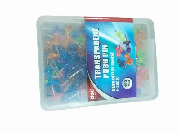 Deli Transparent Push Pins - 23Mm - E0030 Deli Transparent Push Pins - 23Mm - E0030