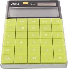 Deli 12 Digits Dual Power Calculator Model(1589)