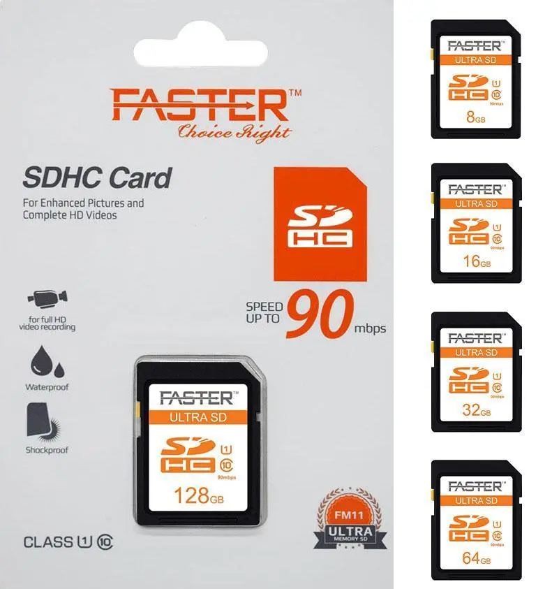 Faster 90 Mbps Class 10 Sdhc Card For Enhanced Pictures And Complete Hd Videos 8-128 Gb Faster 90 Mbps Class 10 Sdhc Card For Enhanced Pictures And Complete Hd Videos 8-128 Gb