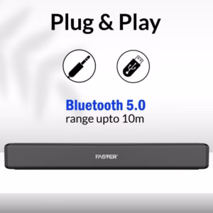 Faster Bluetooth Sound Bar 30w with Optical Connectivity 2.0CH