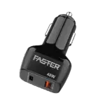 Faster PD 48w Fast Car Charger PD2.0,PD3.0 PPS QC 4.0A Supported