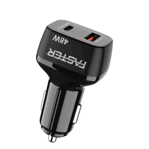 Faster PD 48w Fast Car Charger PD2.0,PD3.0 PPS QC 4.0A Supported