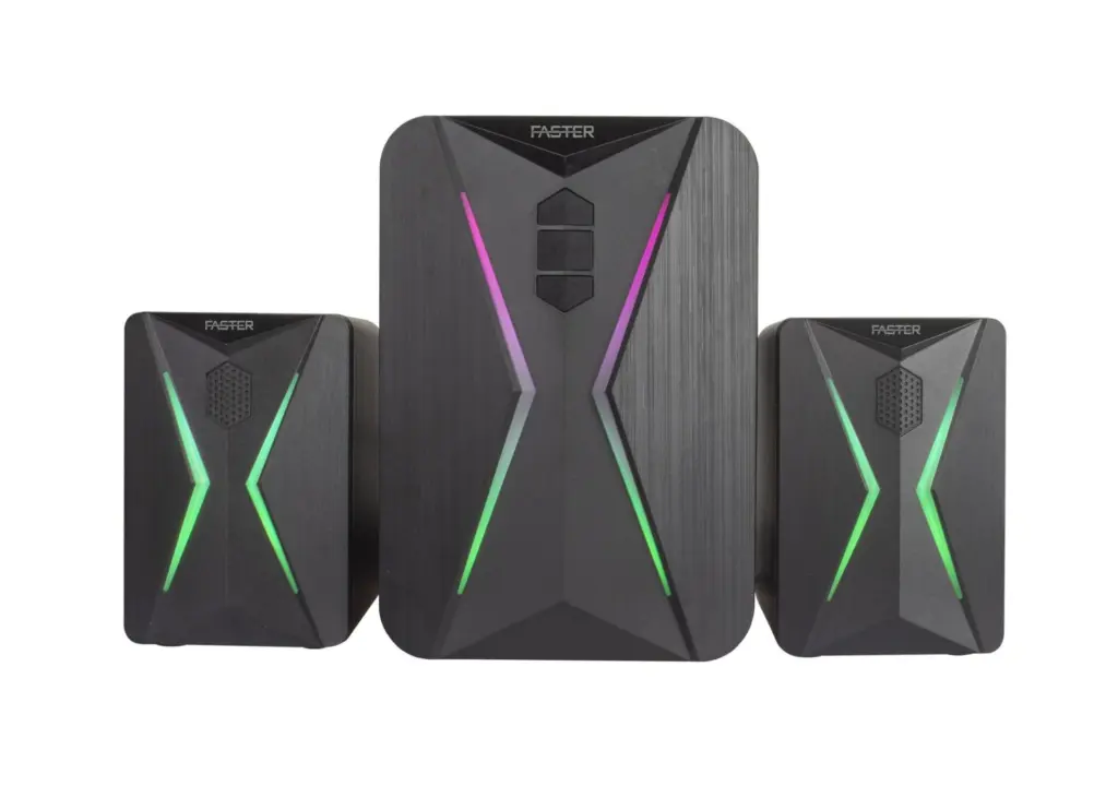 Faster Rgb Lighting Mini Gaming Speaker With Subwoofer