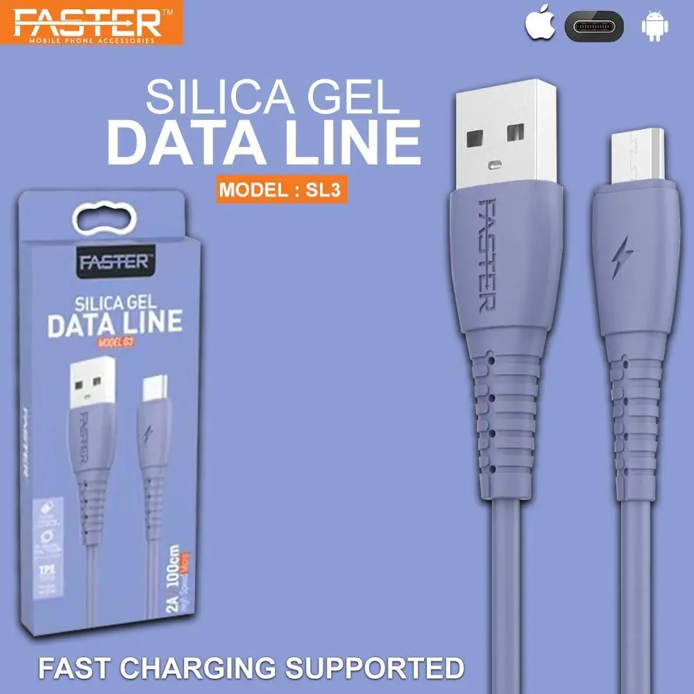 Faster Silica Gel Fast Charging Data Cable 2.4A Faster Silica Gel Fast Charging Data Cable 2.4A
