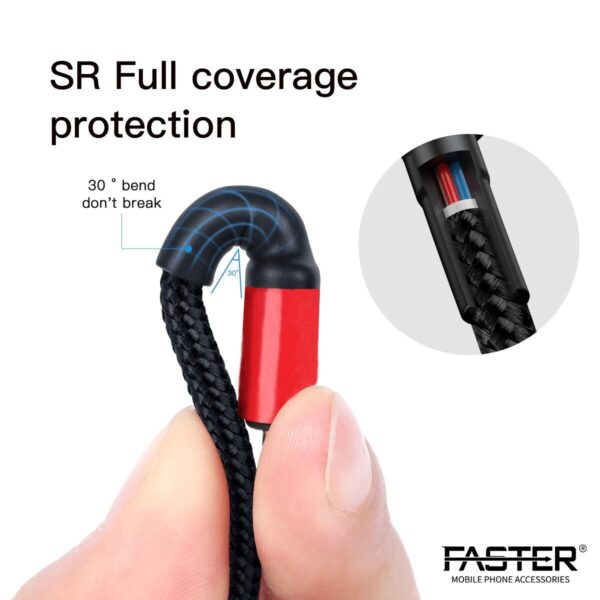 Faster Nylon Braided 60W Type-C To Type-C Cable