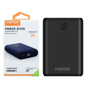 Faster Wallet Series Mini Power Bank with Digital Display - 10000 mAh