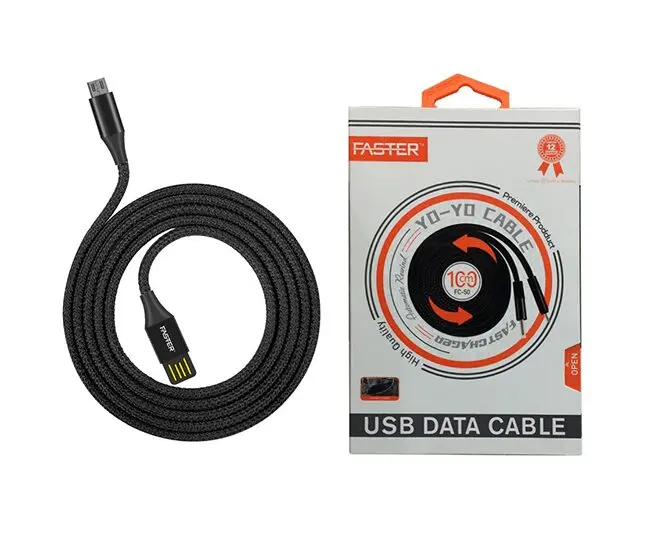 Faster Yo-Yo Fast Charge Data Cable 2.0A Faster Yo-Yo Fast Charge Data Cable 2.0A