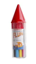 GoldFish Flupa Hex Wooden Colors Pencils Half Size – 12 Colors