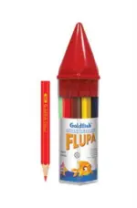 GoldFish Flupa Hex Wooden Colors Pencils Half Size – 12 Colors