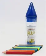 GoldFish Flupa Hex Wooden Colors Pencils Half Size – 12 Colors