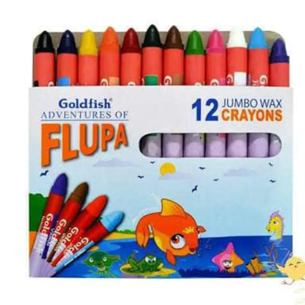 Goldfish Flupa Jumbo Wax Crayons - 12 Colors