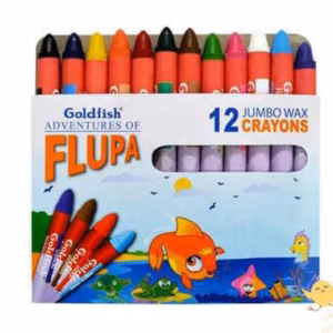 GoldFish FLUPA Jumbo Wax Crayons - 12 Colors