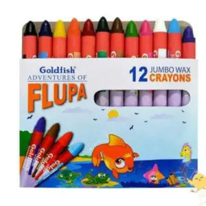 GoldFish FLUPA Jumbo Wax Crayons - 12 Colors