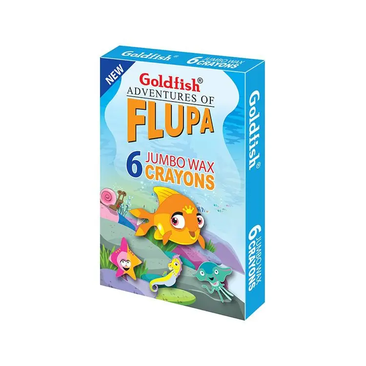 Goldfish Flupa Jumbo Wax Crayons - 6 Colors Goldfish Flupa Jumbo Wax Crayons - 6 Colors