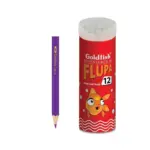 GoldFish Flupa Wooden Colors Pencils Half Size – 12 Colors