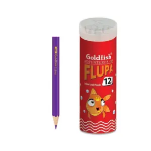 GoldFish Flupa Wooden Colors Pencils Half Size – 12 Colors