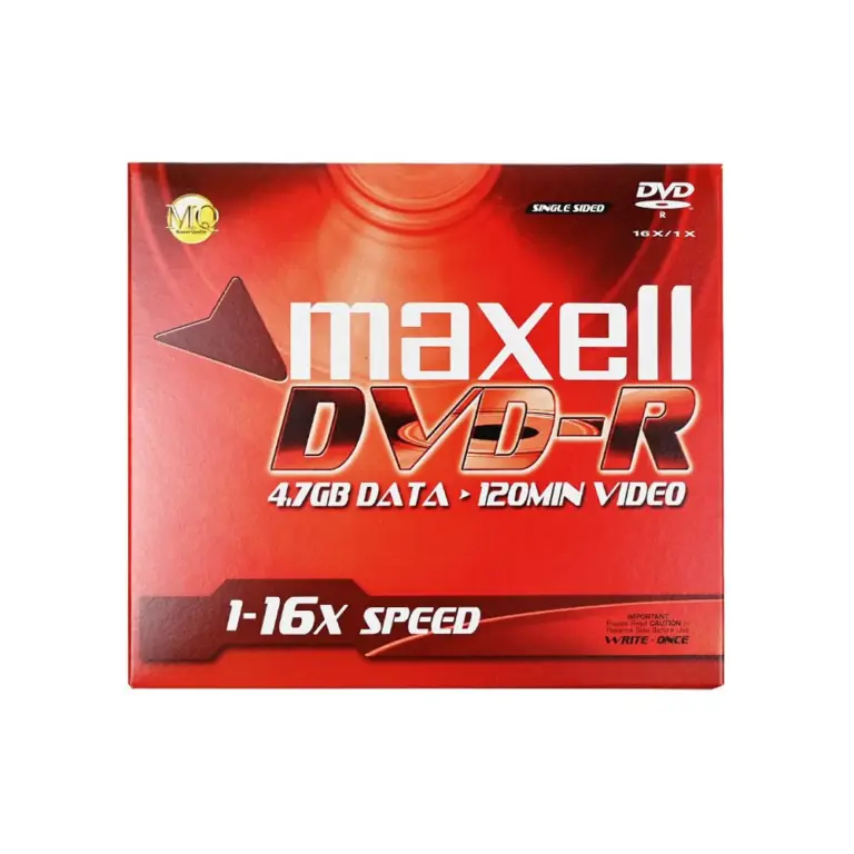 Maxell Master Quality Dvd-R Recordable - 4.7Gb - 16X